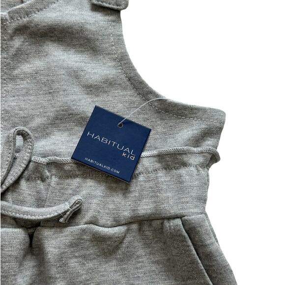Habitual Kid Girl Gray Short Overalls Size 4T NWT - Picture 2 of 4